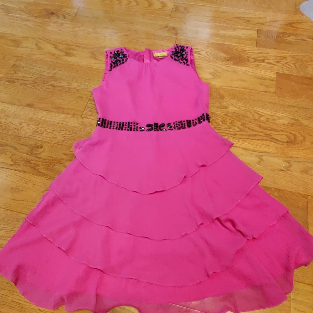Nicole Miller hot pink party dress, size L